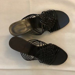 NIB BR Brown Leather Strappy Wedge Sandal Sz 8.5
